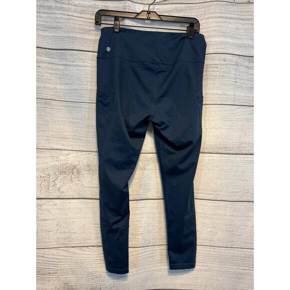 Zella Navy High-Rise Leggings With Side Pockets Size M - Picture 3 of 4